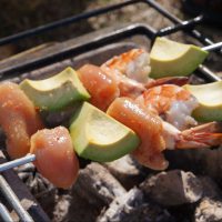 七輪串焼きBBQ　アボカドエビ明太子