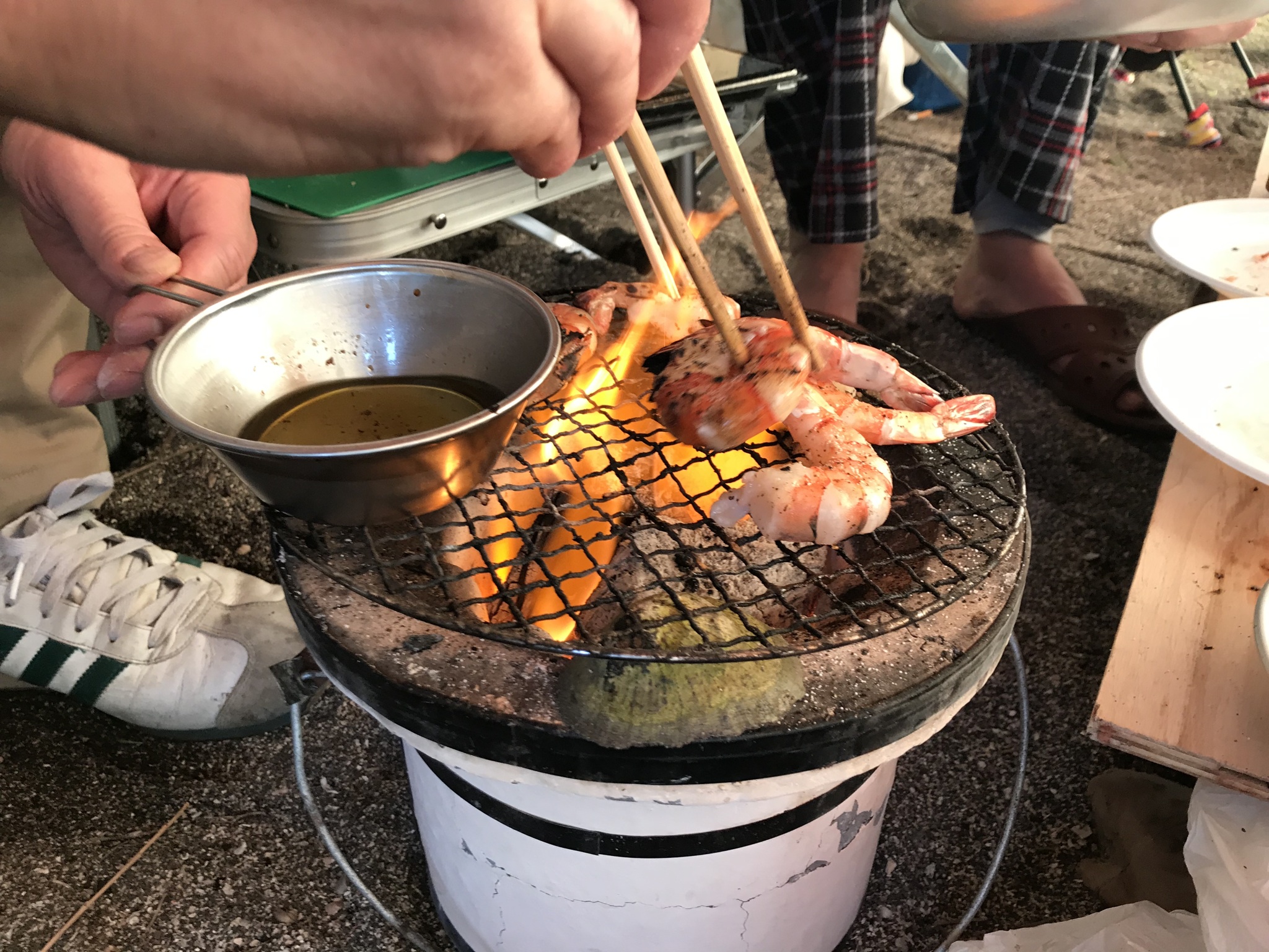 ブラックタイガーエビ炭火焼き with オイル